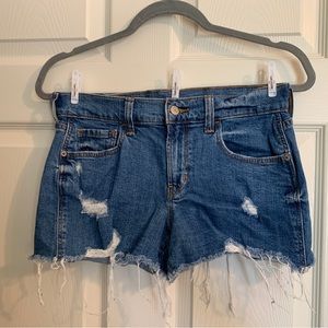 Old Navy- Distressed Boyfriend Mid Rise Jean Shorts - Size 2
